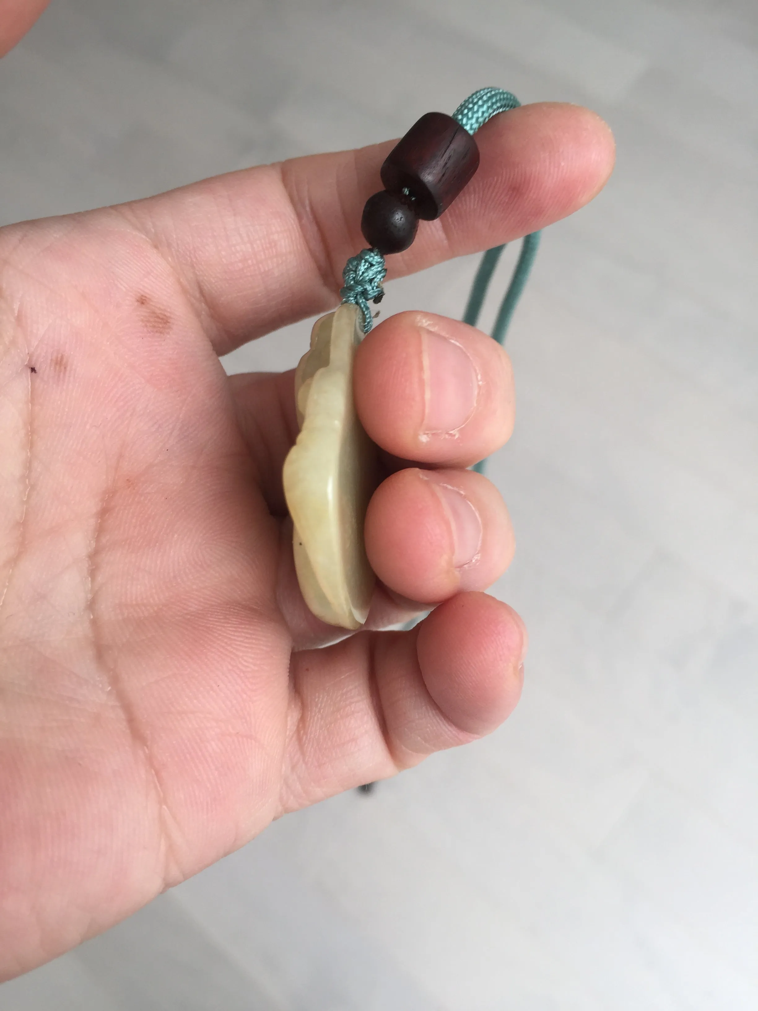 100% Natural type A yellow green happy buddha jadeite Jade pendant AX159
