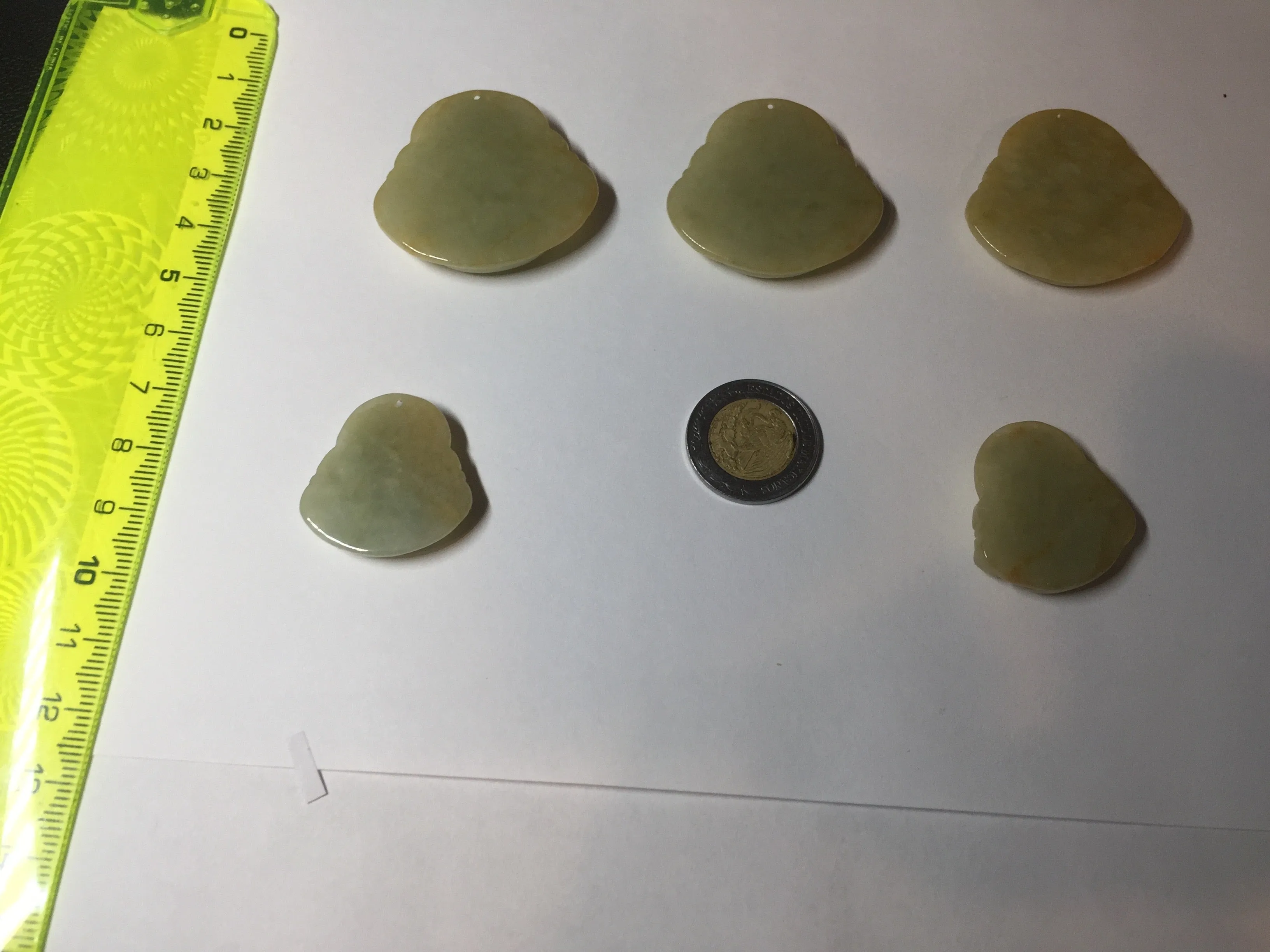 100% Natural type A yellow green happy buddha jadeite Jade pendant AX159