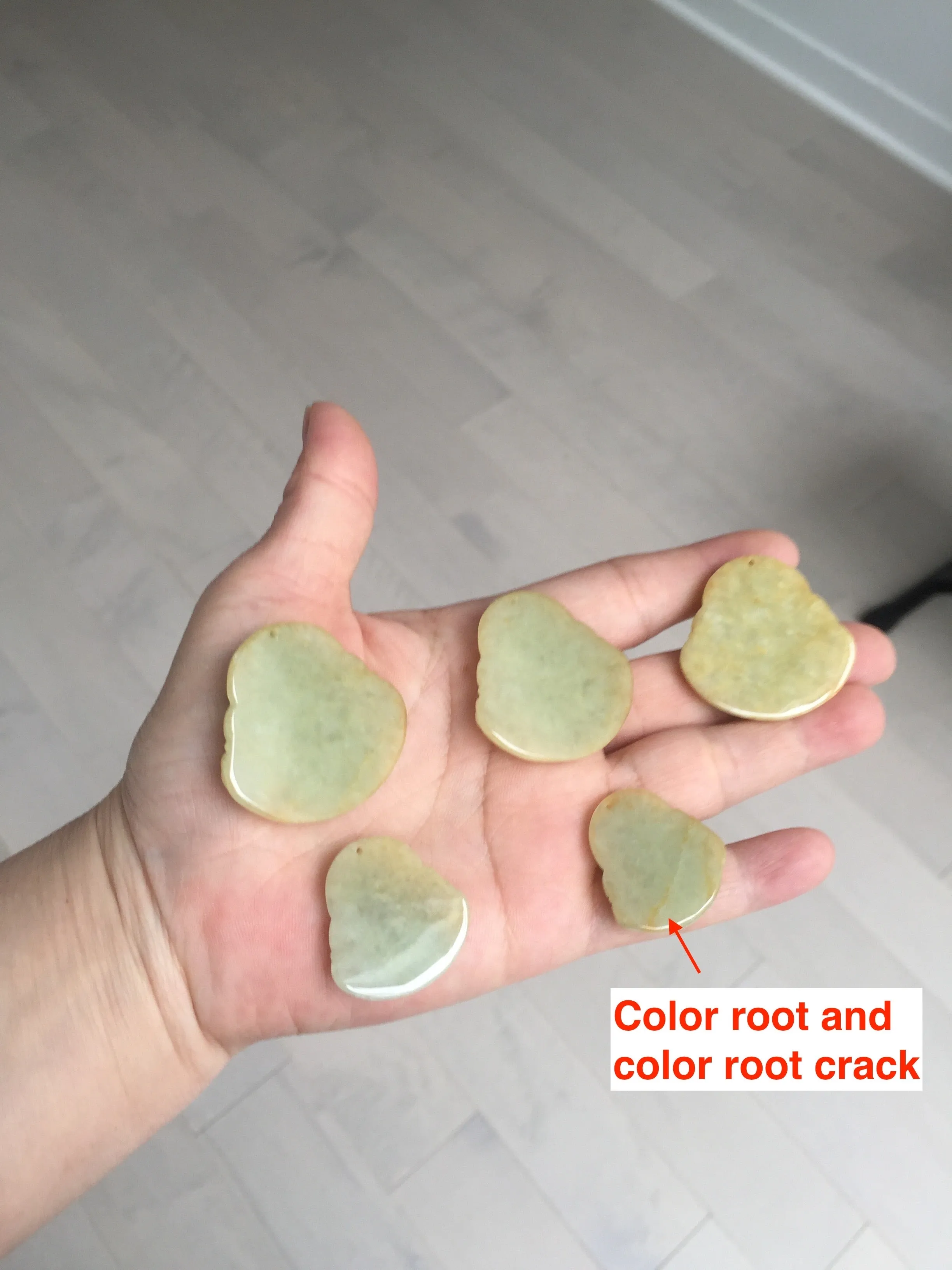 100% Natural type A yellow green happy buddha jadeite Jade pendant AX159