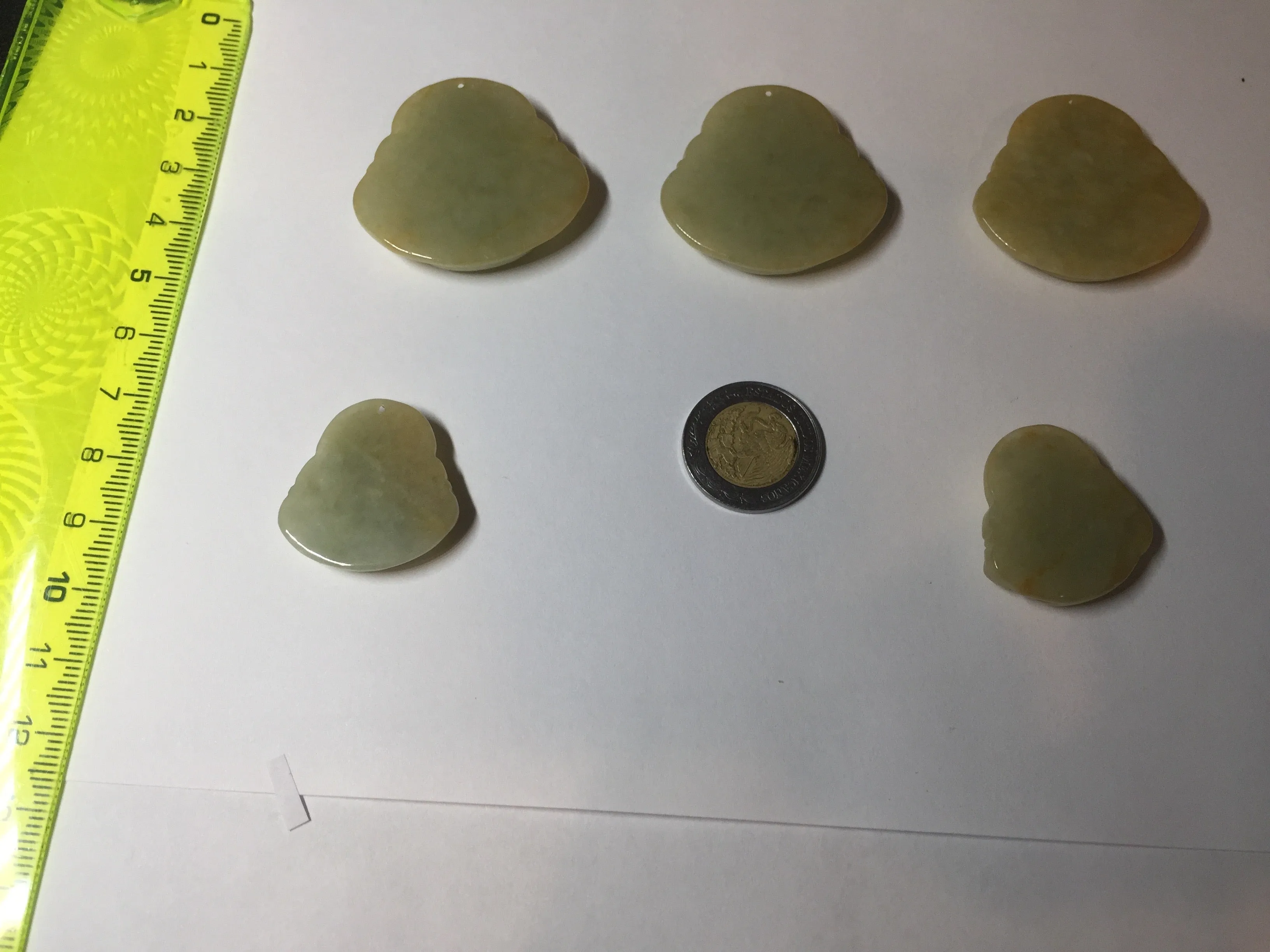 100% Natural type A yellow green happy buddha jadeite Jade pendant AX159