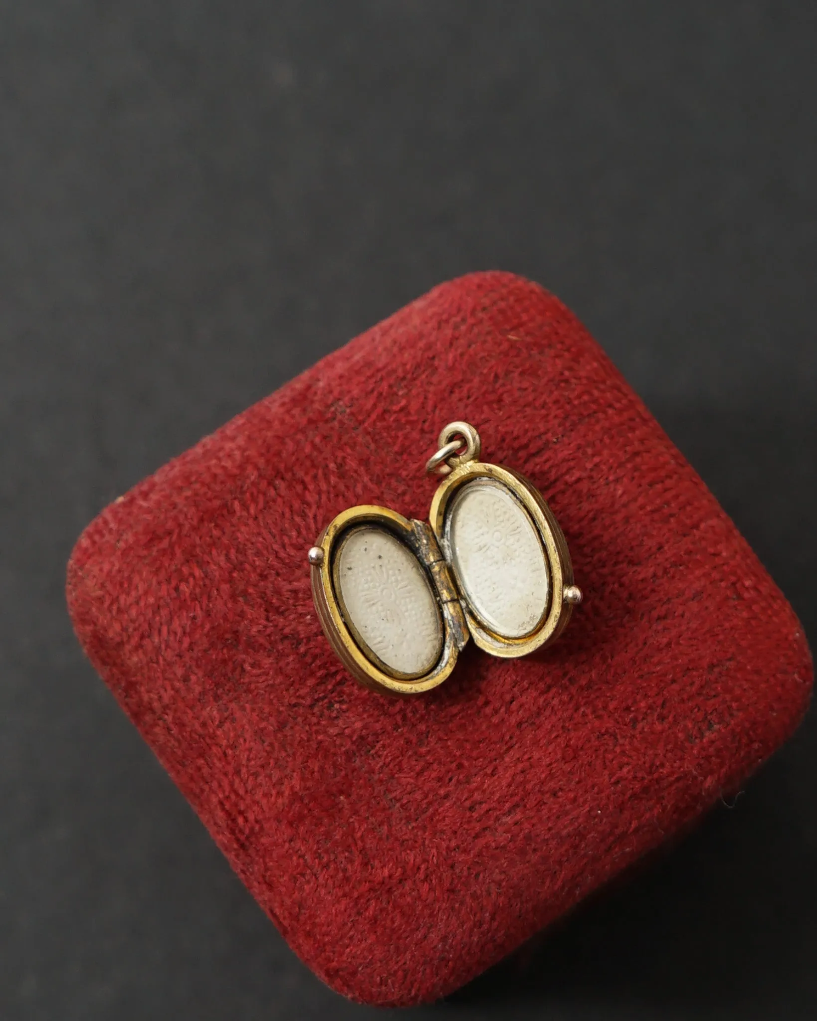 10k Gold Locket Charm w/ Turquoise