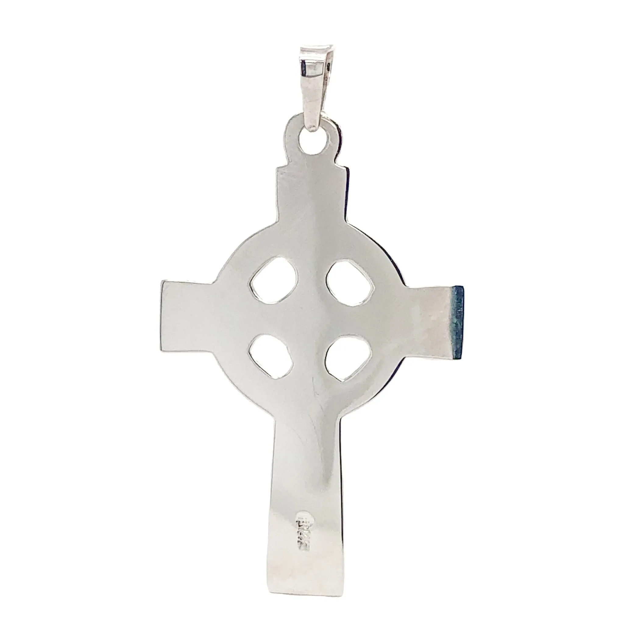 14K W Gold Celtic Cross