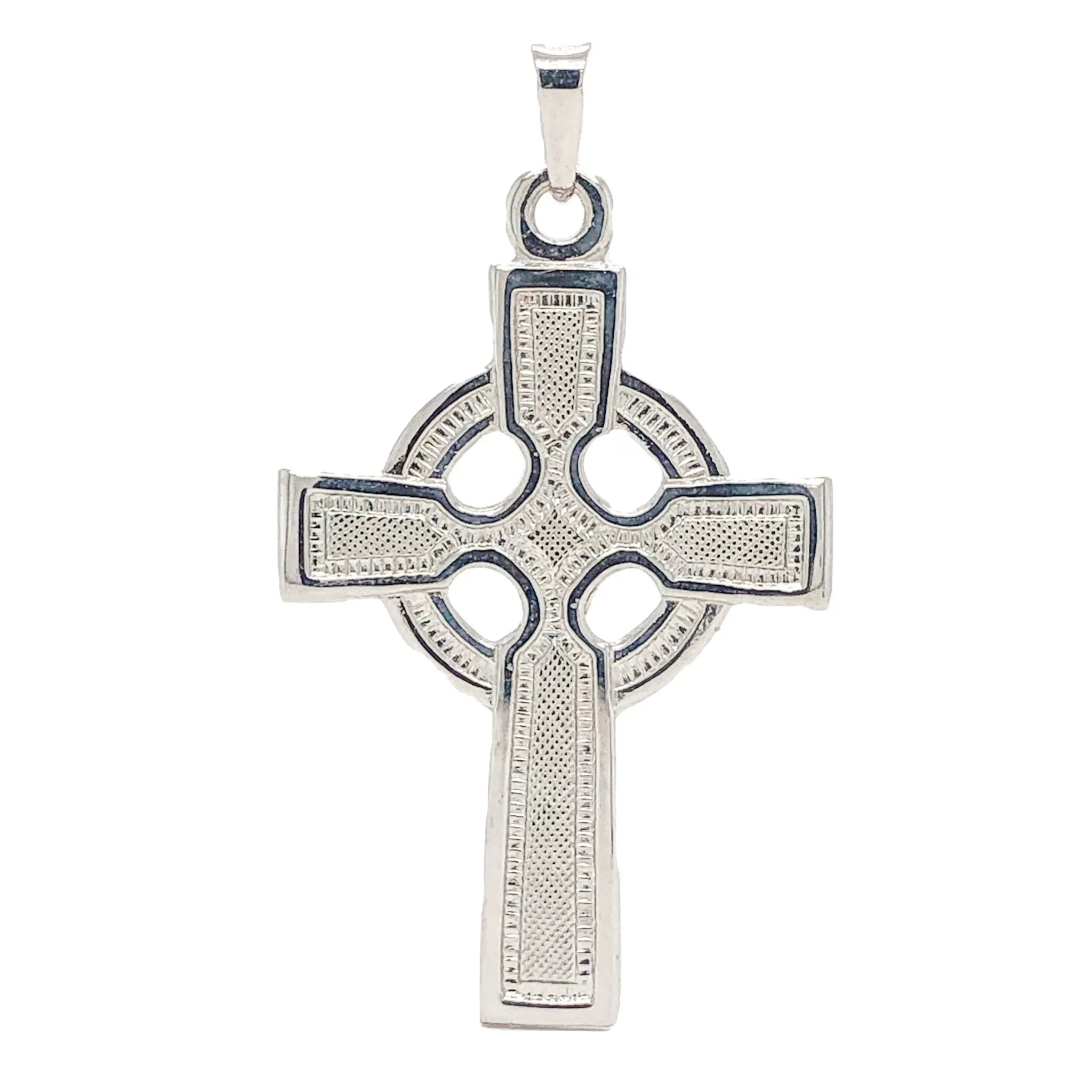 14K W Gold Celtic Cross