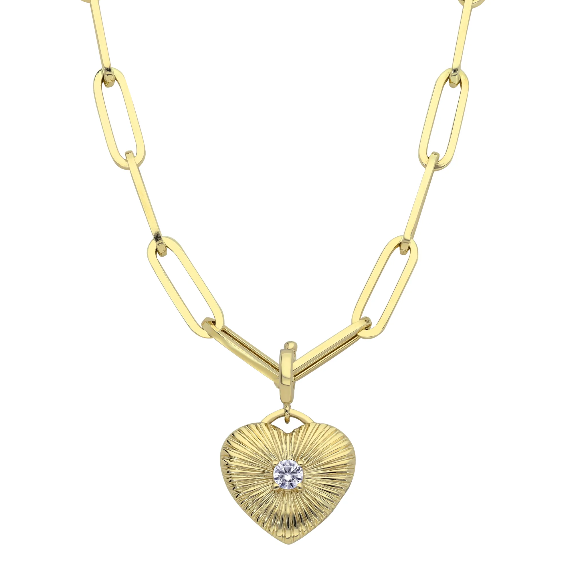 14K Yellow Gold "Rays of Light" Charm & Bracelet Set