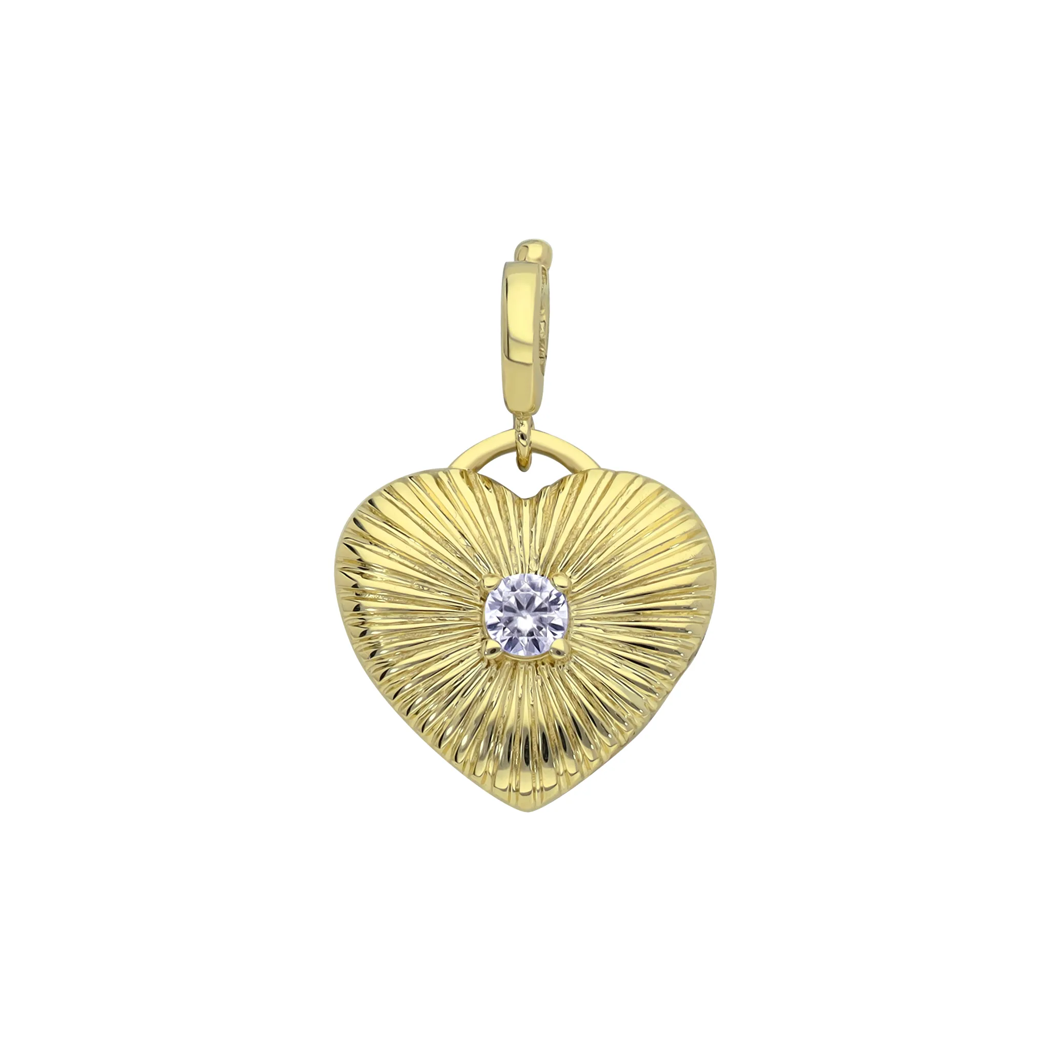 14K Yellow Gold "Rays of Light" Charm & Bracelet Set