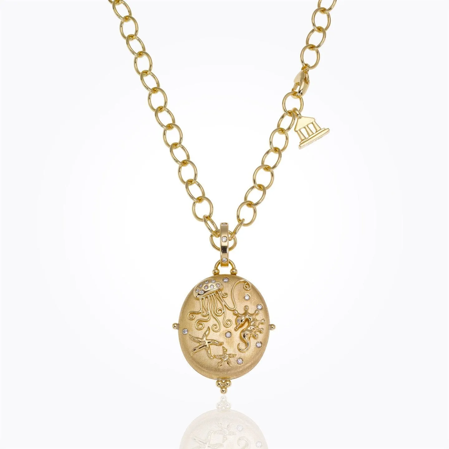 18K Mermaid Locket with diamond