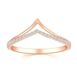 18K Rose Gold Diamond Tiara Ring
