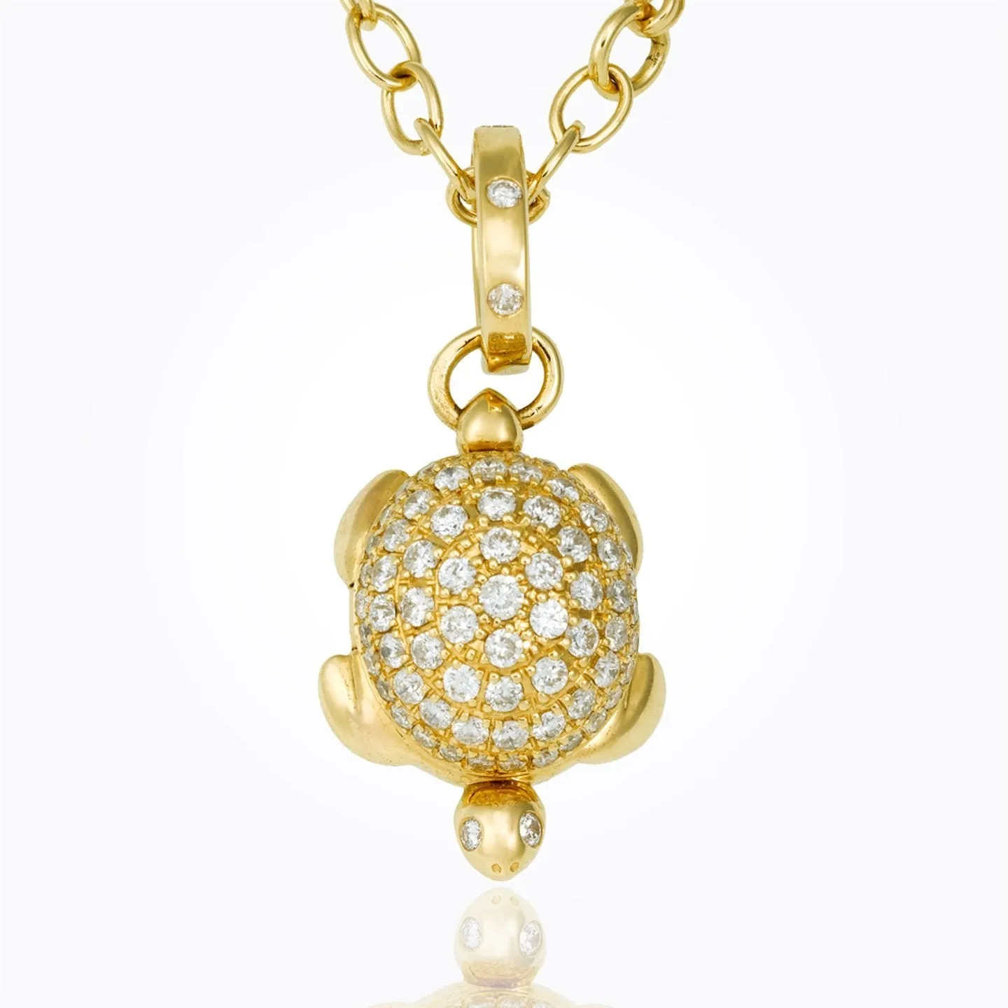 18K Small Turtle Locket