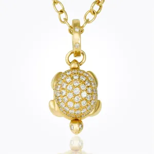 18K Small Turtle Locket