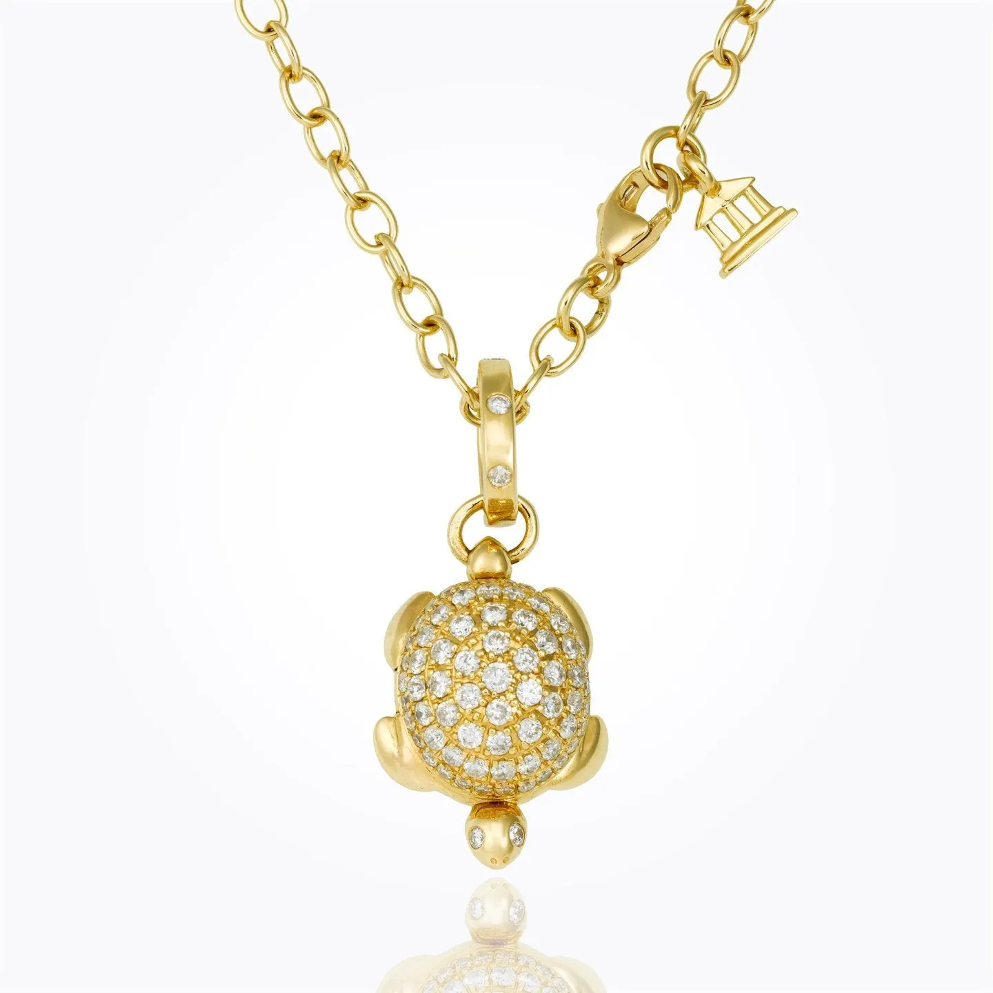 18K Small Turtle Locket