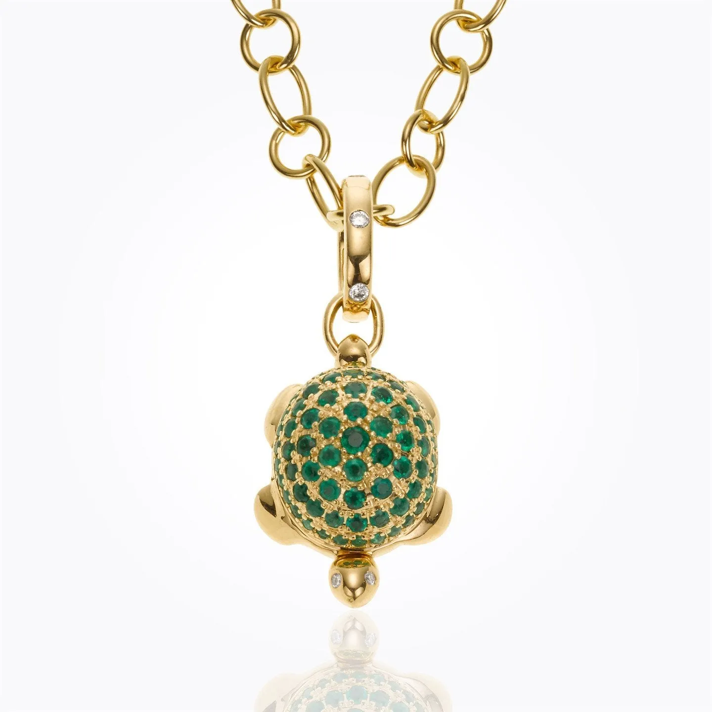 18K Small Turtle Locket