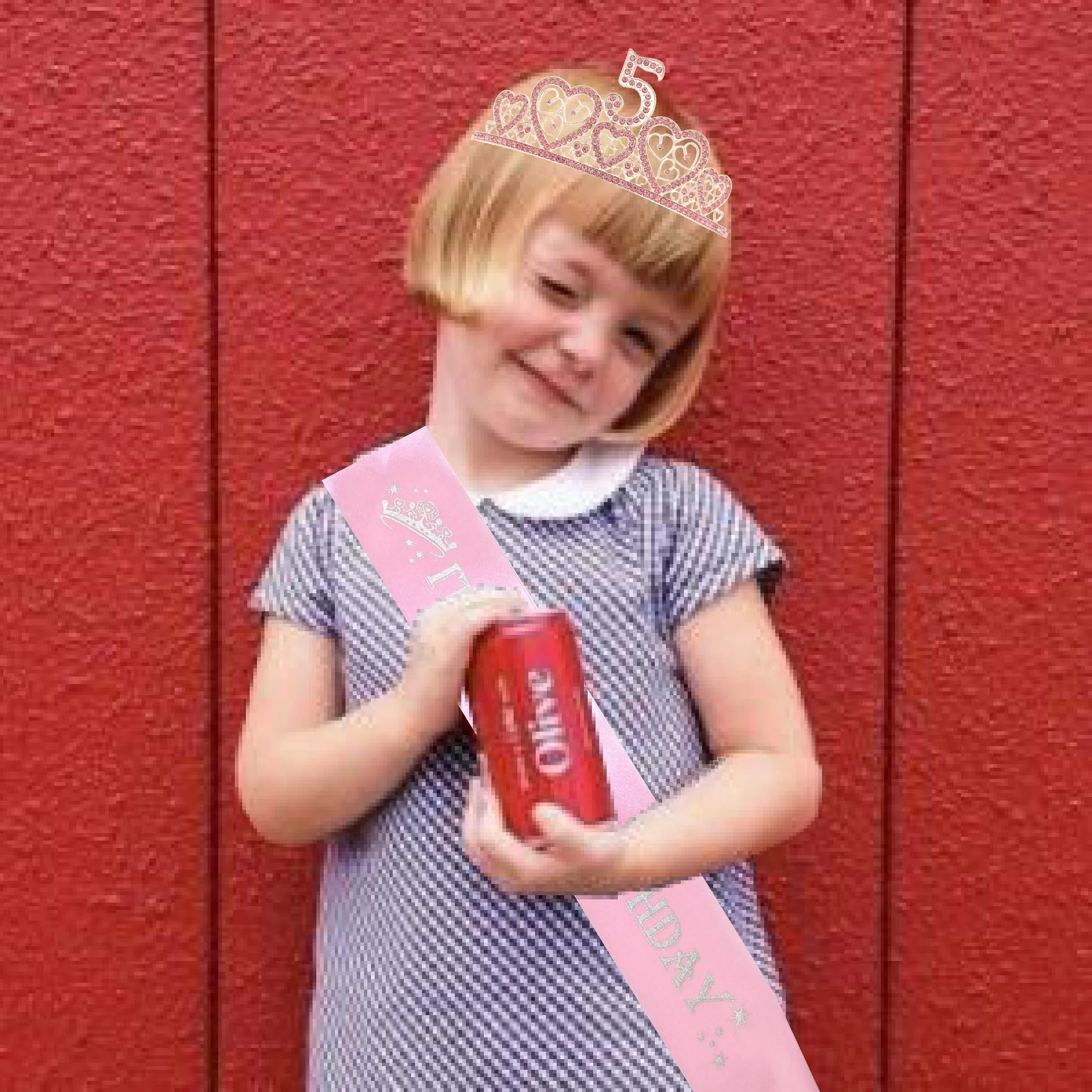 5th Birthday Tiara,5th Birthday Sash and Crown,5th Sash Birthday Girl, Birthday Gifts