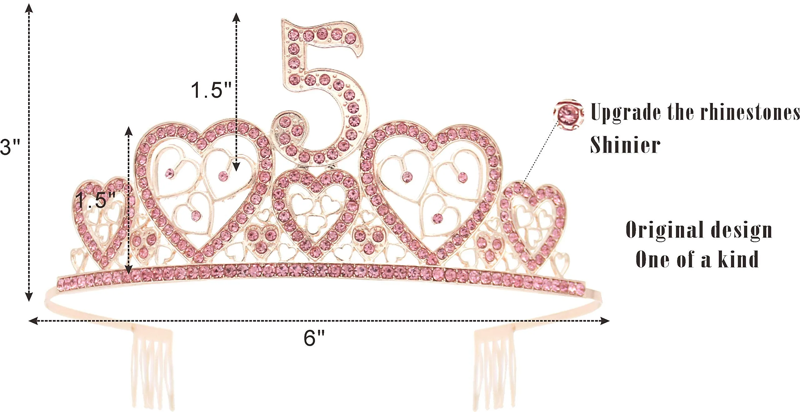 5th Birthday Tiara,5th Birthday Sash and Crown,5th Sash Birthday Girl, Birthday Gifts