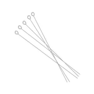 .925 Sterling Silver 24ga. Eye Pin - 2" (10 Pack)
