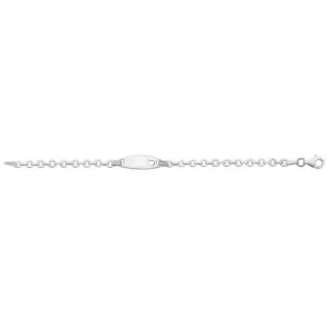 Acotis Silver Babies Heart ID Bracelet with Chain G2592