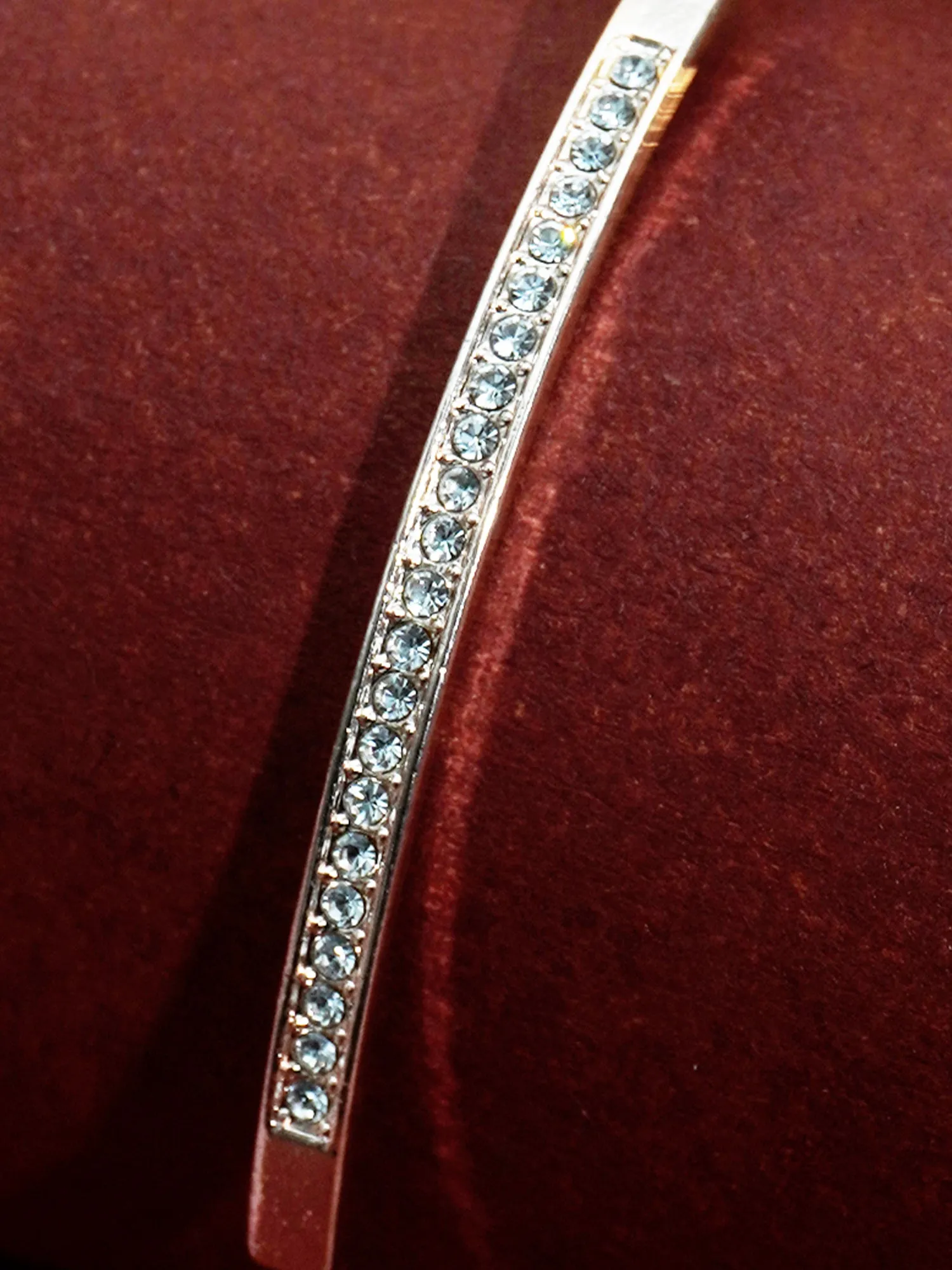 Adjustable Rose Gold Bracelet with White Zircon