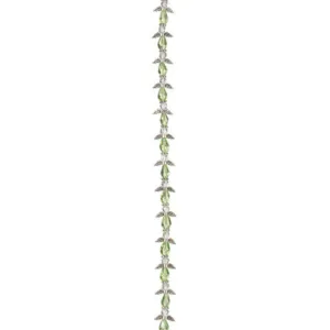 ANGEL WING BEAD STRAND SILVER PERIDOT 10MM