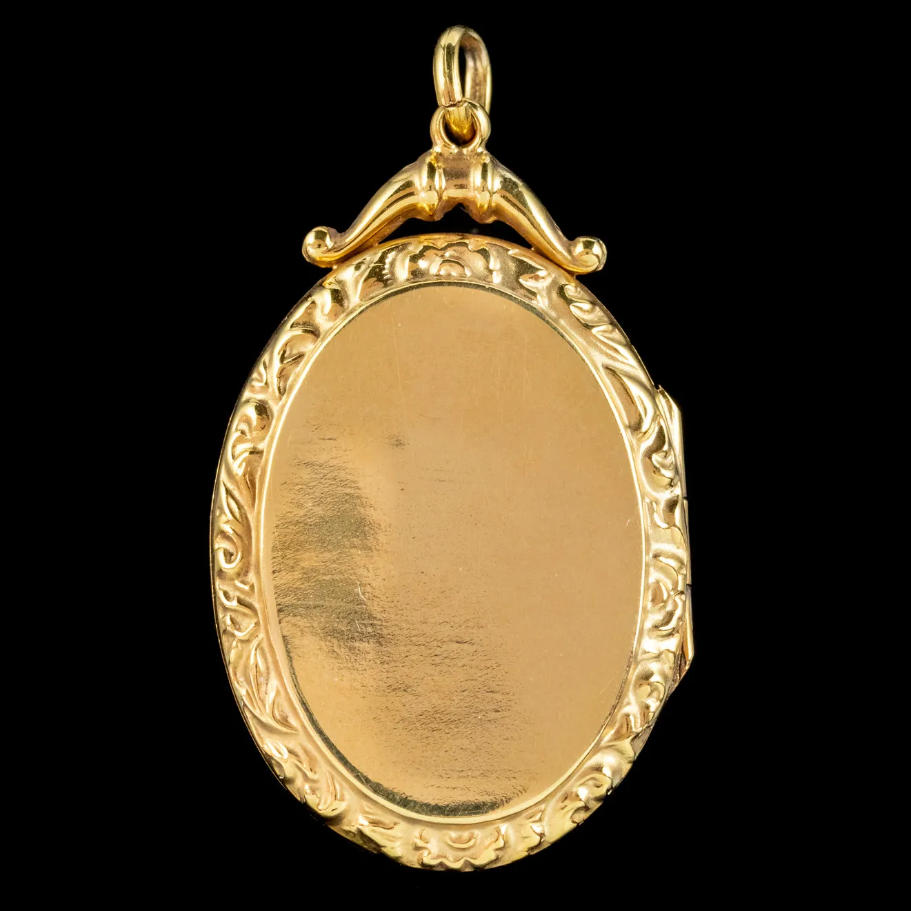 Antique Edwardian Suffragette Gold Floral Locket Amethyst Pearl Peridot Circa 1910