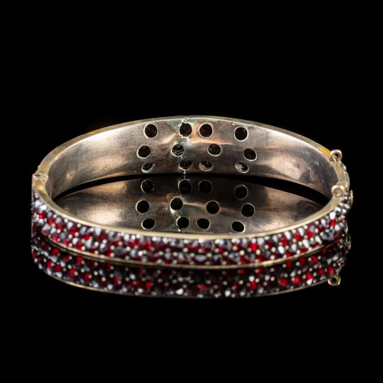 Antique Victorian Garnet Bangle Circa 1900