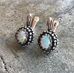 Australian Opal Earrings - Round Berry Earrings - Vintage Boho Earrings