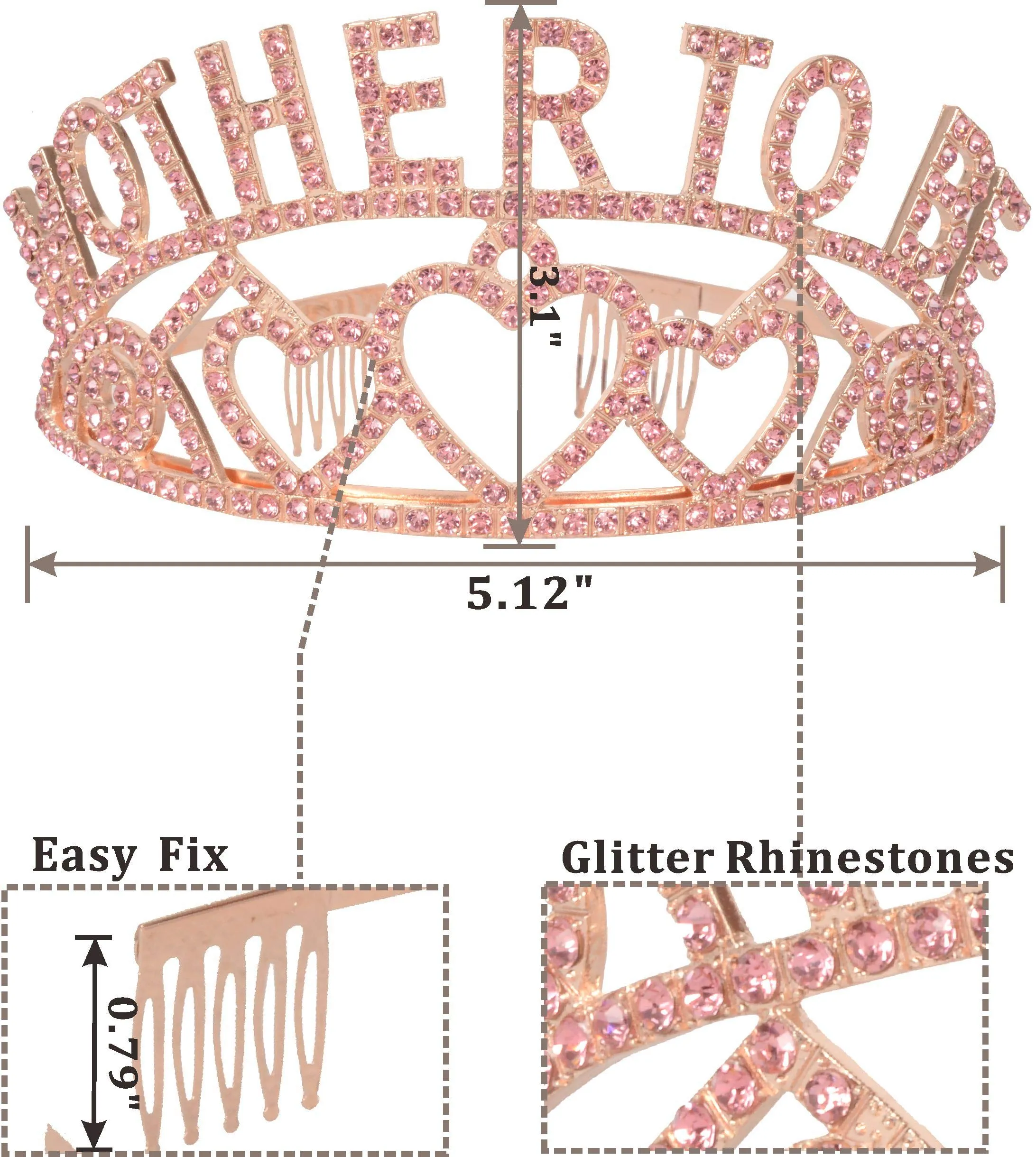 Baby Shower Decoration For Girl, Mom To Be Tiara Crown Pink, Baby Shower For Girl