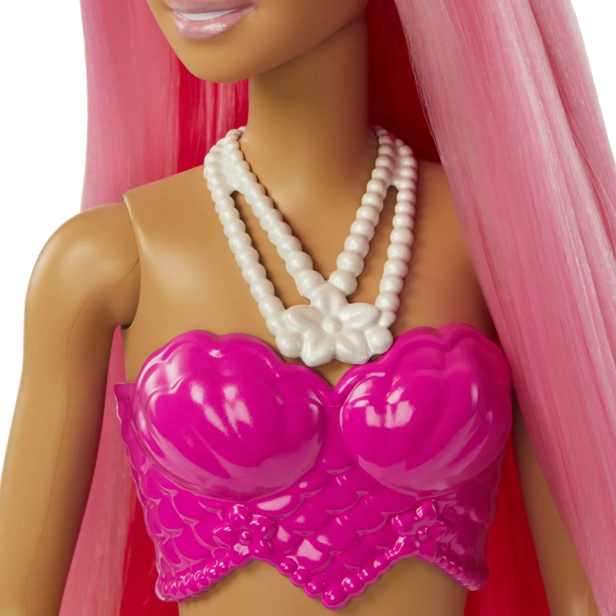 Barbie Fantasia Boneca Sereia Barbatana Rosa