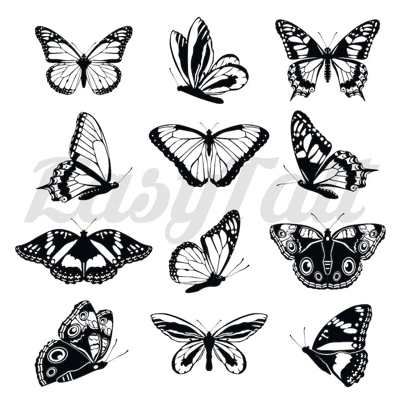 Beautiful Butterflies - Temporary Tattoos
