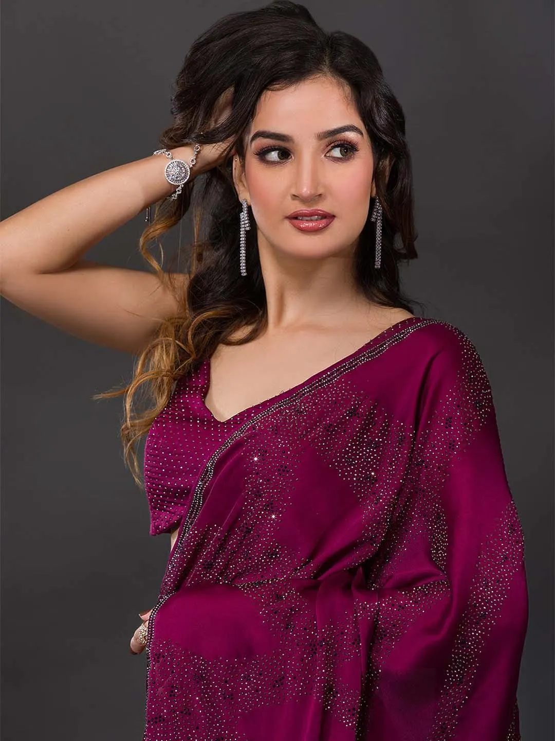 Beautiful Designer Sequence Saree