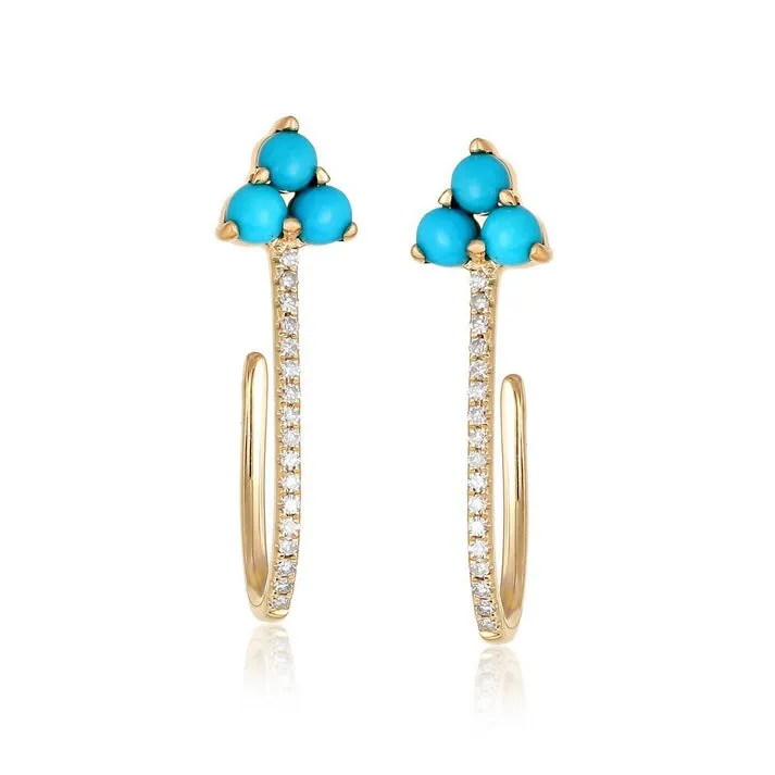 Beautiful Diamond Embrace Hoop Earrings