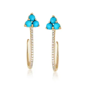 Beautiful Diamond Embrace Hoop Earrings