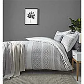 Beautiful Silver Stripe Duvet Set