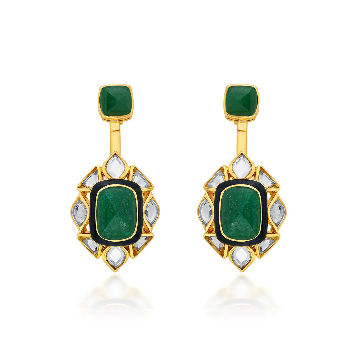 Begum Haute Evergreen Duplet Earrings