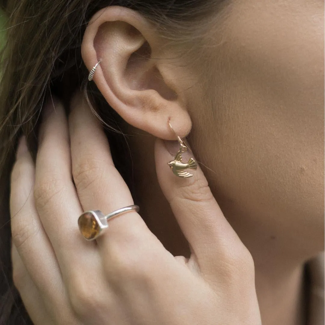 Bird Earrings | Rose Gold