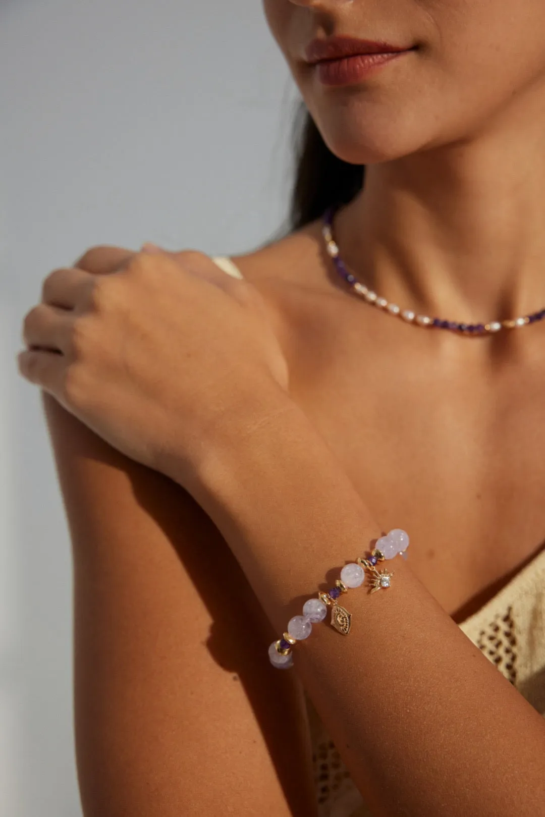 Celestial Amethyst Radiance Bracelet