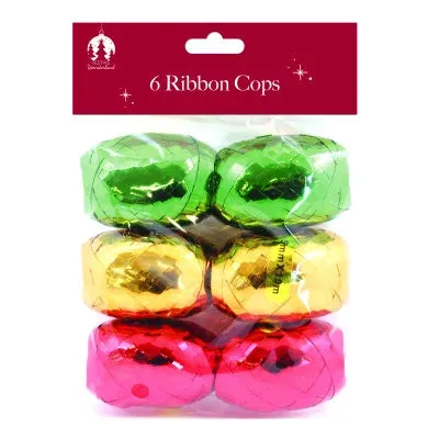 Christmas Ribbon Cops Red, Gold & Green