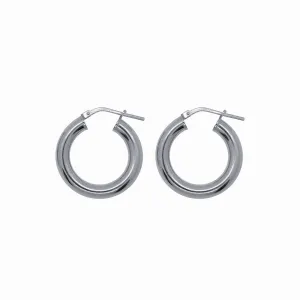 Chunky Hoop Earrings - Large - Silver