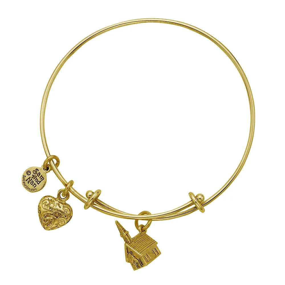 Church Charm Bangle Bracelet