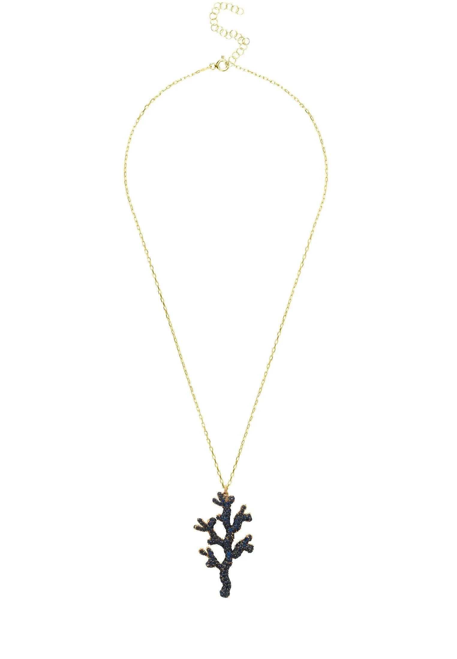 Coral Reef Necklace Blue CZ