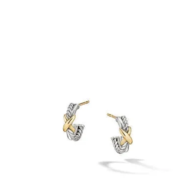 David Yurman Petite 'X' Mini Hoop Earrings