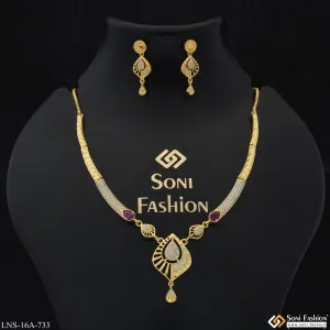 Dazzling Design Gold Plated Necklace Set for Women - Style A733