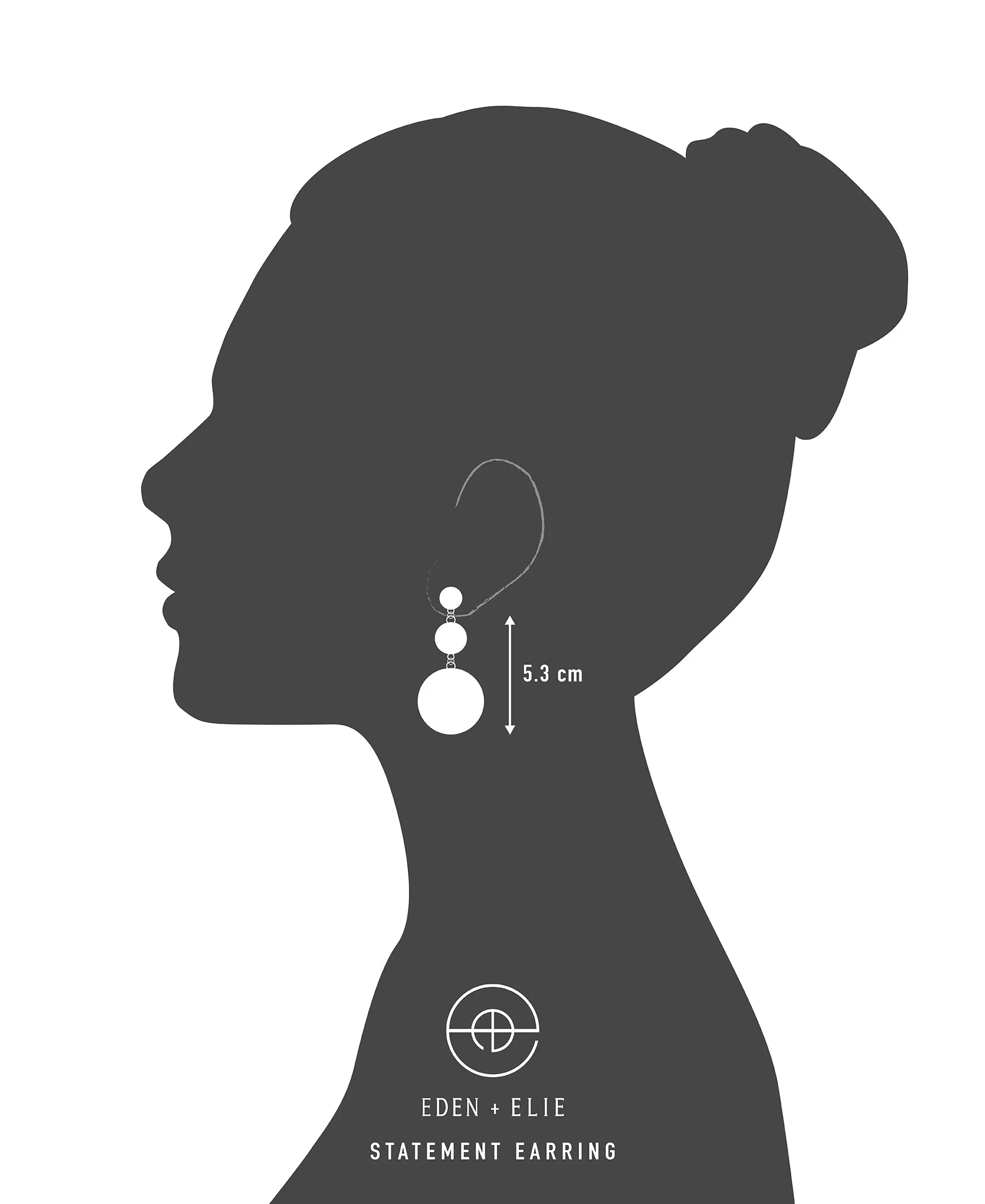 EDEN   ELIE Luxe triple circle statement drop earrings - amazonite