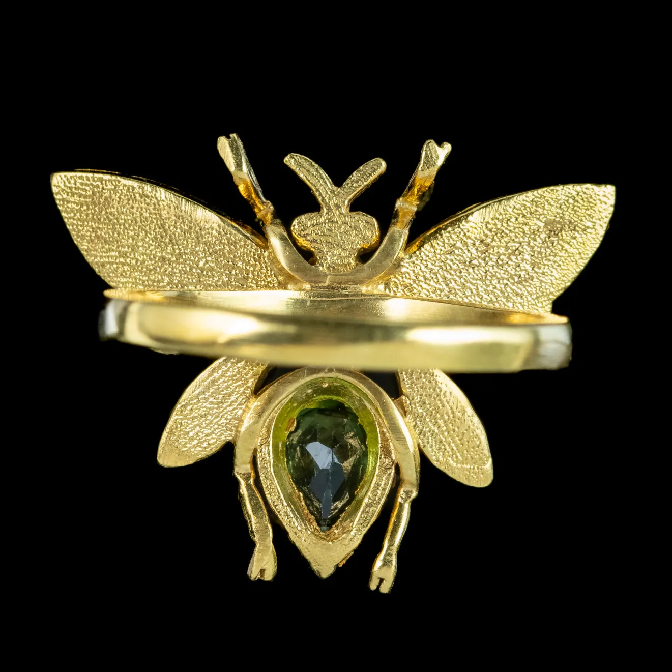 Edwardian Suffragette Style Bee Ring Opal Amethyst Peridot