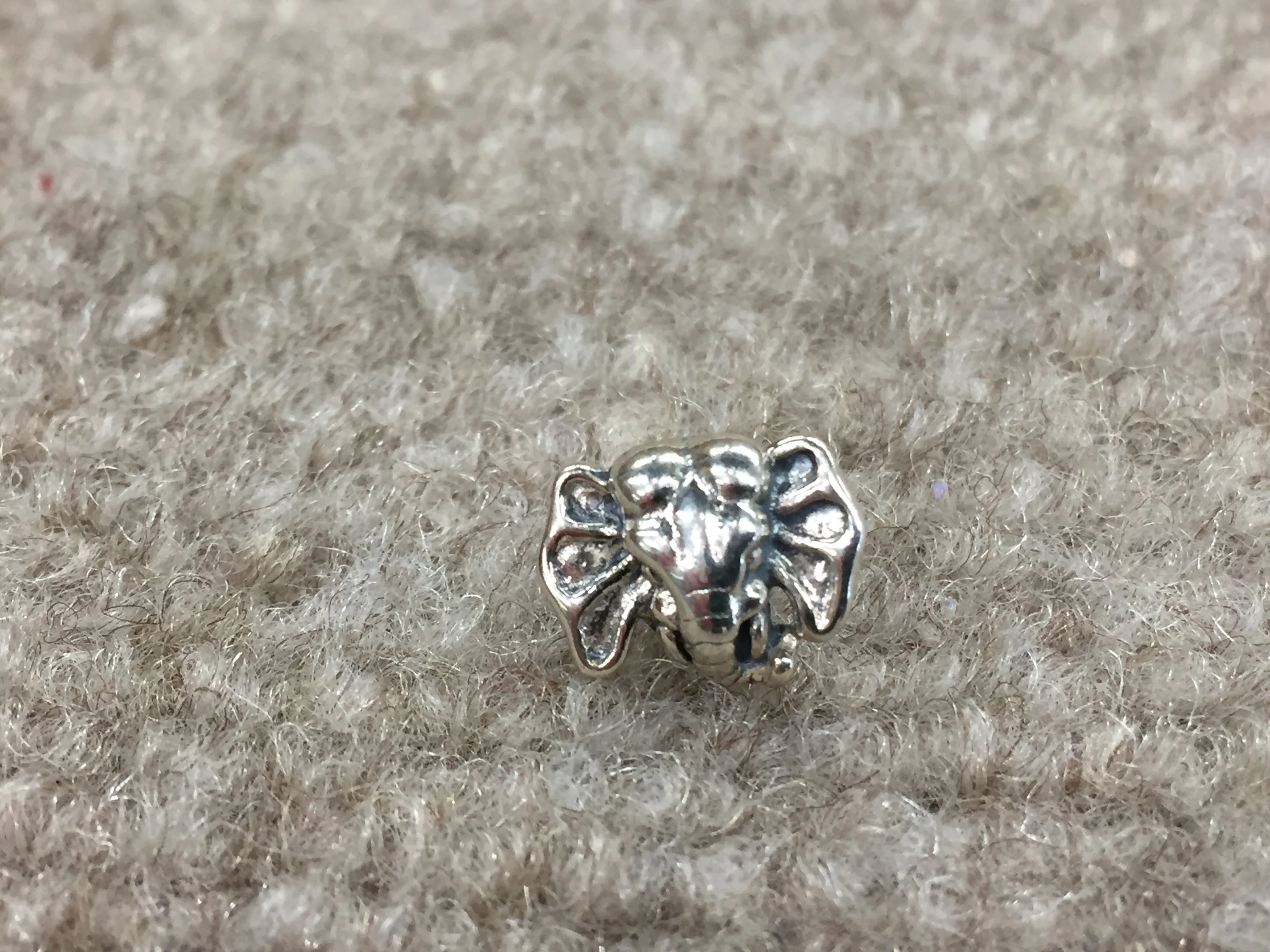 Elephant Silver Bead