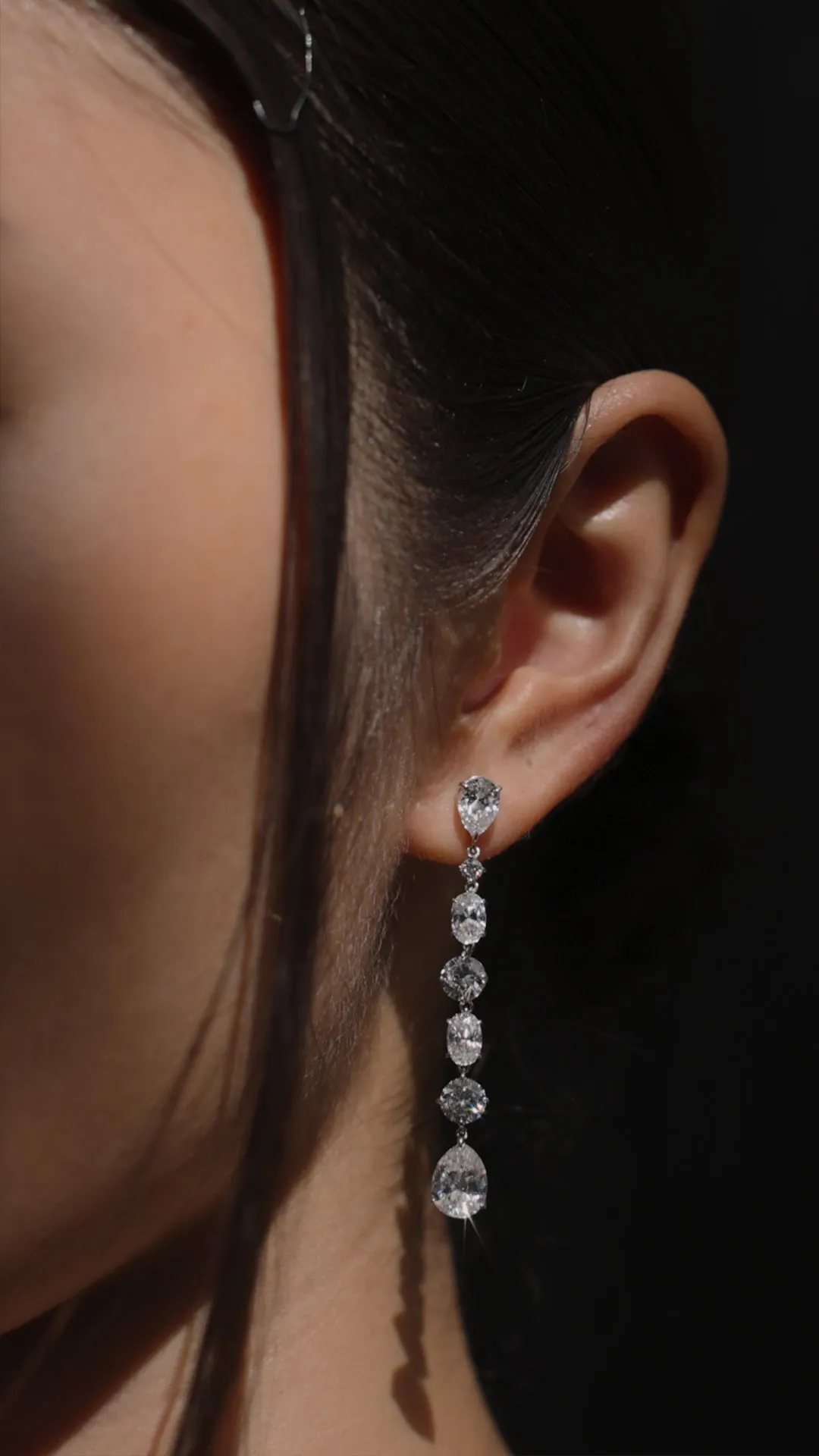 Elspeth Drops White Gold Plated