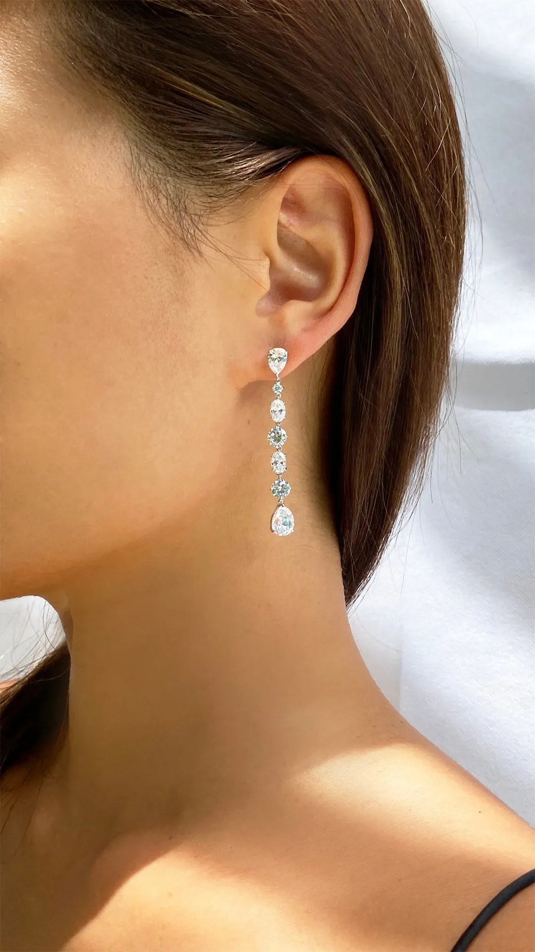 Elspeth Drops White Gold Plated