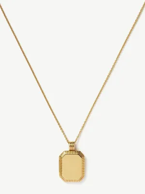 Engravable locket pendant necklace
