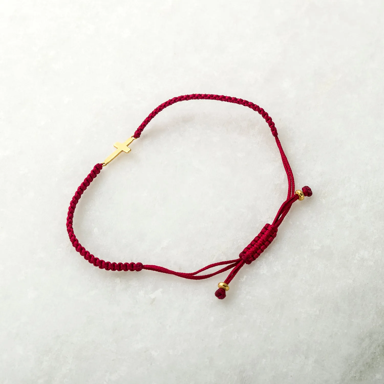 Faith Cross Bracelet , Gold Vermeil