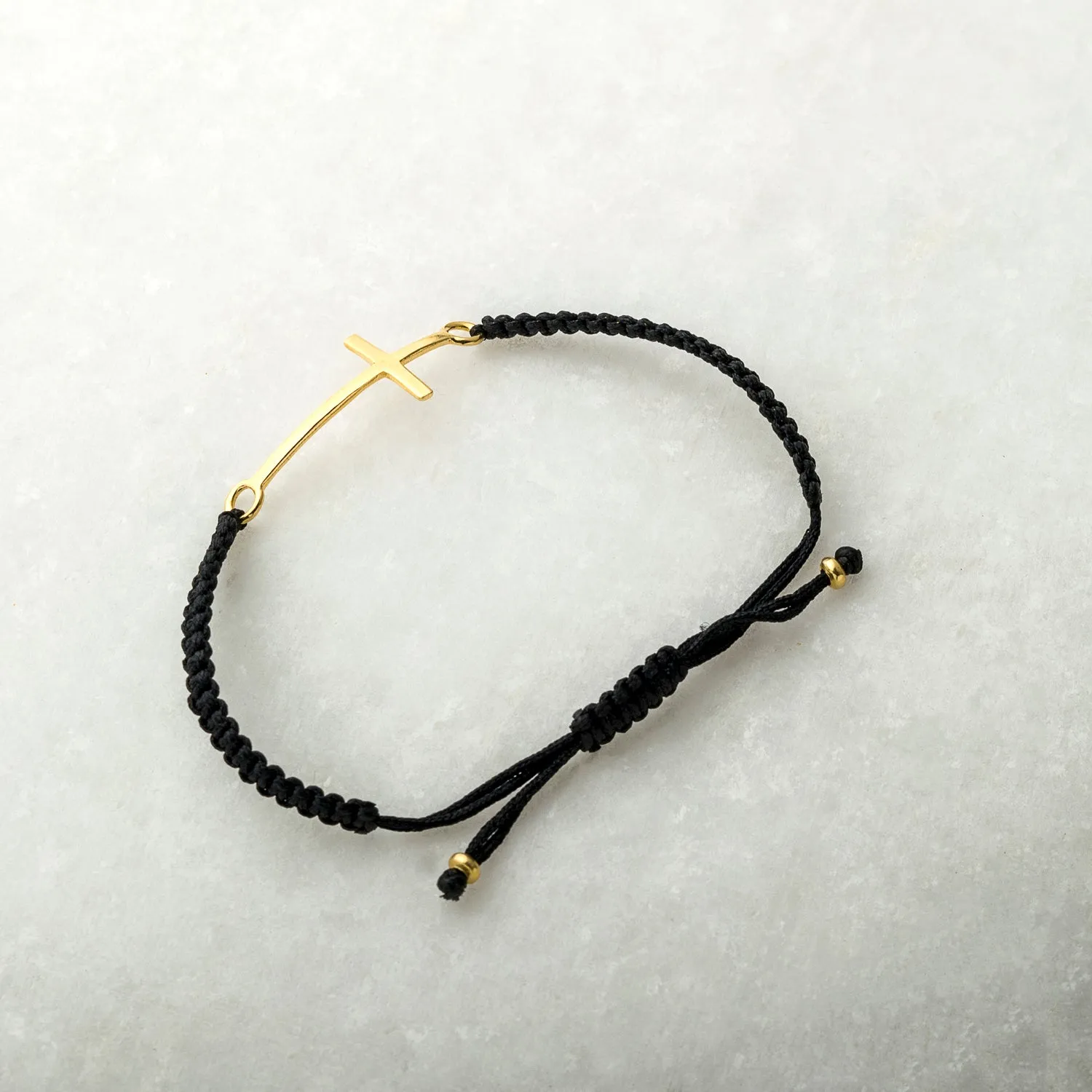 Faith Cross Bracelet , Gold Vermeil