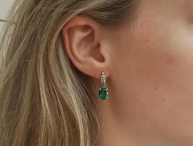 Fire Opal Earrings - Genuine Opal Earrings - Boho Drop Earrings