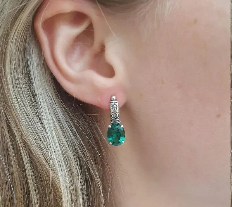 Fire Opal Earrings - Genuine Opal Earrings - Boho Drop Earrings